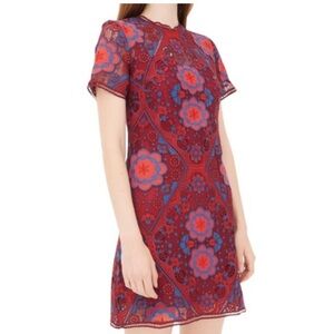 SANDRO RED LACE DRESS size FR3 #